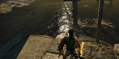 character looking over sea