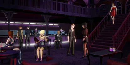 A bar/club in the cellar of a house