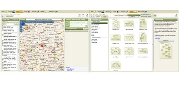 A map, showing related locations to family members