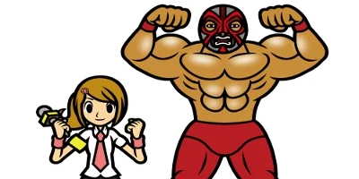 Girl and Wrestler