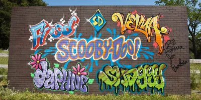 Graffiti Writing On A Wall