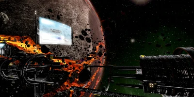 space ship with big screen