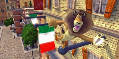 Alex the Lion jumping