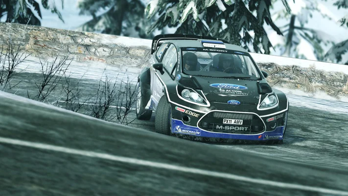 Ford taking a hard corner