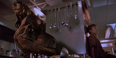 Dinosaur in the Kitchen, Boy Hiding