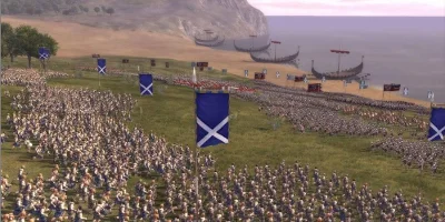 Two large forces about to meet in the middle in a bloody battle