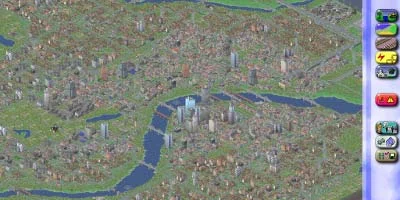 A collosal city, shown from a far-away view