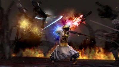 fight scene with blade