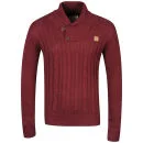 Kangol Men's Huckle Knitted Jumper - Port - S - Port Image 1
