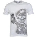 Joystick Junkies Men's Skeleton Mario T-Shirt - White - S - White Image 1