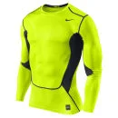 Nike Men's Hypercool Compression Long Sleeve Top 2.0 - Volt Green/Black - M - Volt Green/Black Image 1