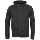 Brave Soul Men's Constructed Cotton Twill Hooded Jacket - Charcoal - S - Charcoal Image 1