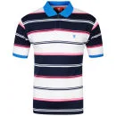 Fenchurch men's Tilt Polo Shirt - White Stripe - S - White Stripe Image 1