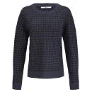 Only Women's Graffic Dogtooth Jumper - Navy - UK 6 - Blue Image 1