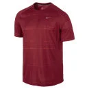 Nike Men's Printed Miler Short Sleeve Running T-Shirt - Gym Red - S - Red Image 1