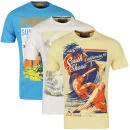 South Shore Men's 3 Pack T-Shirts - Yellow/Ivory/Turquoise - S - Yellow/Ivory/Turquoise Image 1