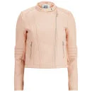 Vero Moda Women's Tattoo Biker Jacket - Tropical Peach - XS/UK 8 - Orange Image 1