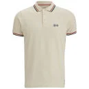 Crosshatch Men's Krylax Polo Shirt - Vapourous Grey - S - Cream Image 1
