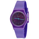 Oasis Women's Purple Round Plastic Watch Image 1