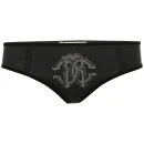 Roberto Cavalli Women's Diamante Logo Briefs - Black - S - Black Image 1