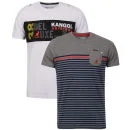 Kangol Men's Rumour And Yoda T-shirt 2pk Grey Marl/White - S - Grey Marl/White Image 1