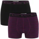 Ben Sherman Men's 2-Pack Boxers - Black/Black and Purple Stripe - S - Black/Black and Purple Stripe Image 1