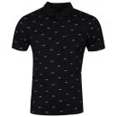 Atticus Men's Flock Polo Shirt - Black - S - Black Image 1
