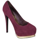 Odeon Women's Velvet Platform Heels - Purple - 3 - Purple Image 1