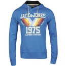Jack & Jones Men's Mountain Hooded Sweatshirt - Blue - S - Blue Image 1