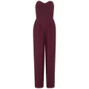 LOVE Women's Strapless Wide Leg Jumpsuit - Wine - UK 8 - Red Image 1
