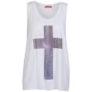 Influence Women's Plain Galaxy Cross Vest - white - S-M - White Image 1