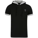 Brave Soul Men's Native Hooded Pique Polo Shirt - Black - S - Black Image 1