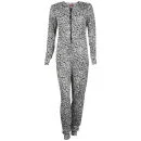 Influence Women's Leopard Print Onesie - Black & White - S-M - Black & White Image 1