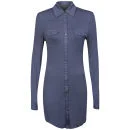 Brave Soul Women's Abbe Dress - Washed Indigo Denim - S - Indigo Image 1