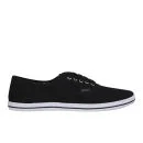 Ringspun Men's David Trim Canvas Pumps - Black/Grey - 7 - Black/Grey Image 1