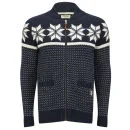 Jack & Jones Men's Rusty Zip Through Cardigan - Black Navy - S - Black Navy Image 1