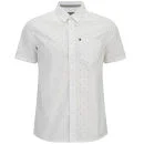 Bench Men's Chevron Print Rapson Short Sleeved Shirt - White - S - White Image 1