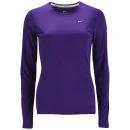 Nike Women's Miler Long Sleeve Running Top - Court Purple - XS/UK 4-6 - Purple Image 1