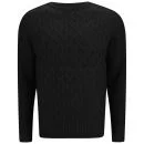 Soul Star Men's Athens Cable Knit Jumper - Black - S - Black Image 1