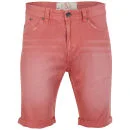 Brave Soul Men's Venice Denim Shorts - Coral - S - Coral Image 1