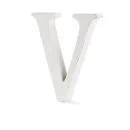 Nkuku Distressed Mango Wood Letters - Distressed White - V (15cm) Image 1