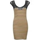 Chickster Women's Berkant Striped Dress - Nude - 8 - Nude Image 1