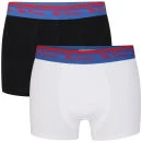 Ben Sherman Men's 2-Pack Boxer - Black-White-Blue/Red Trims - S - Black-White-Blue/Red Trims Image 1