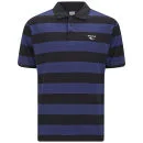 Gola Men's Chester Striped Polo Shirt - Navy/Black - S - Blue/Black Image 1