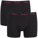 Pepe Jeans Men's Oliver 2 Pack Boxers - Black - S - Black/Red Image 1