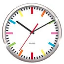 Karlsson Rainbow Wall Clock - Steel/White Image 1
