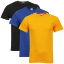 Fruit of the Loom/Jerzees Men's 3 Pack T-Shirts - Small - Blue/Black/Gold Image 1