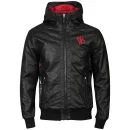 Ecko Men's Hooded Boston Leather Look Hooded Jacket - Black/Red - S - Black / Red Image 1