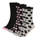 Bench Women's Spot & Plain 3-Pack Sock Gift Set - Black/Pink/Grey - UK 4-7 - Black/Pink/Grey Image 1
