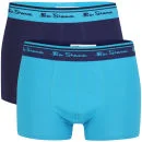 Ben Sherman Men's 2-Pack Boxer - Astral Blue/Grey - S Image 1